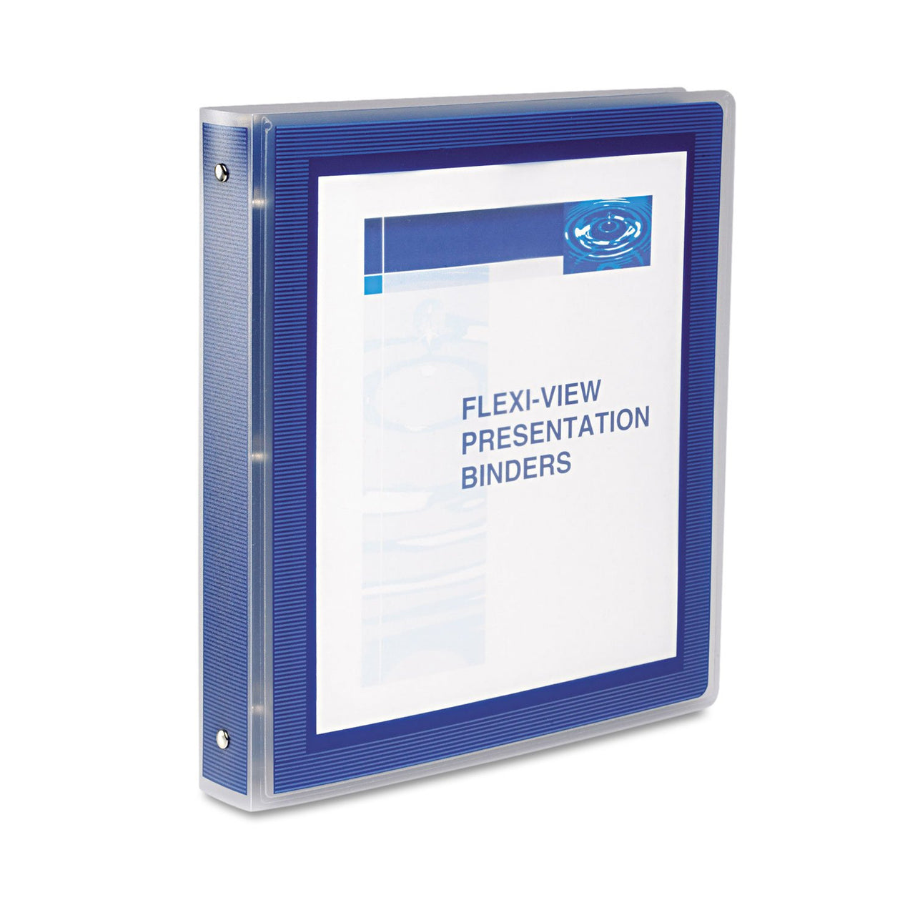 Avery Flexi-View 3 Ring Binder, 1.5 Inch Round Rings, 1 Navy Blue Binder (17638) 1.5" 1 Pack