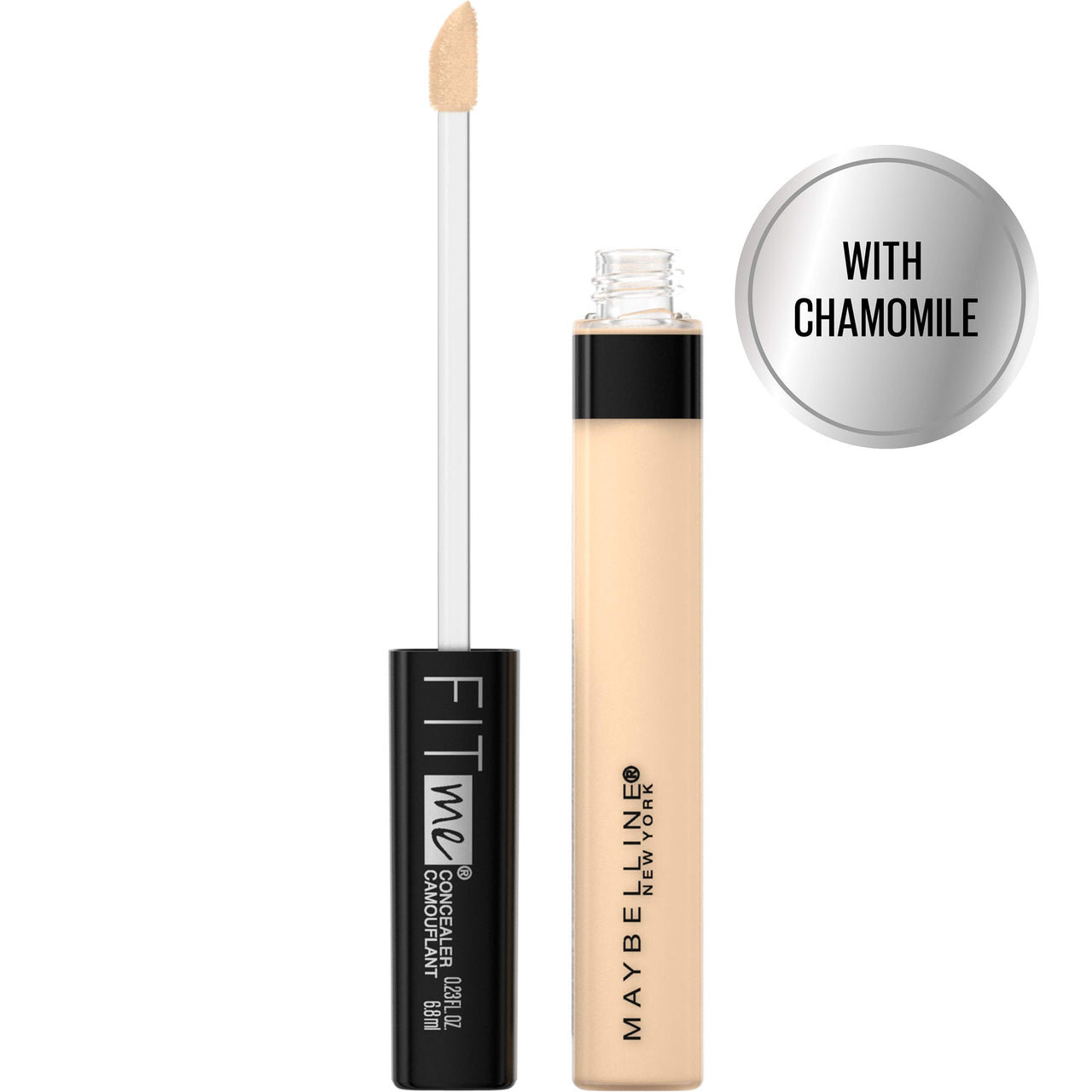 Maybelline New York Lasting Drama Gel Eyeliner,Blackest Black, 2.5G New York Fit Me Powder Concealer,20 Sand, 6.8Ml, Matte Finish