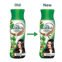 Dabur Vatika Enriched Coconut Hair Oil - 300ml | For Strong, Thick & Shiny Hair | Clinically Tested to Reduce 90% Hairfall in 4 Weeks | Prevents Dull & Damaged Hair | Enriched with 10 Herbs