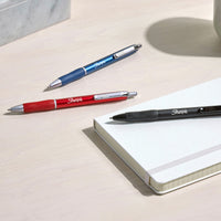 Sharpie S-Gel, Gel Pens, Sleek Metal Barrel, Gunmetal, Medium Point (0.7mm), Black Ink, 4 Count Gunmetal with Black Ink