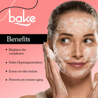 BAKE 5% Vitamin C Face Wash for Pigmentation & Skin Brightening with Gooseberry | Daily Glow Face Wash | All Skin Types | For Women & Men (100 ml)