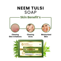 Khadi Organique Handmade Neem-Tulsi Soap Pack Of 4