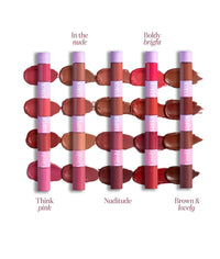 Gush 4 in 1 Matte Liquid Lipstick | Waterproof and Smudge proof | Non Sticky & Non Drying | Highly Pigmented | Infused with Shea butter and Jojoba oil to prevent dryness (8.4 ml) (Dark Nude)