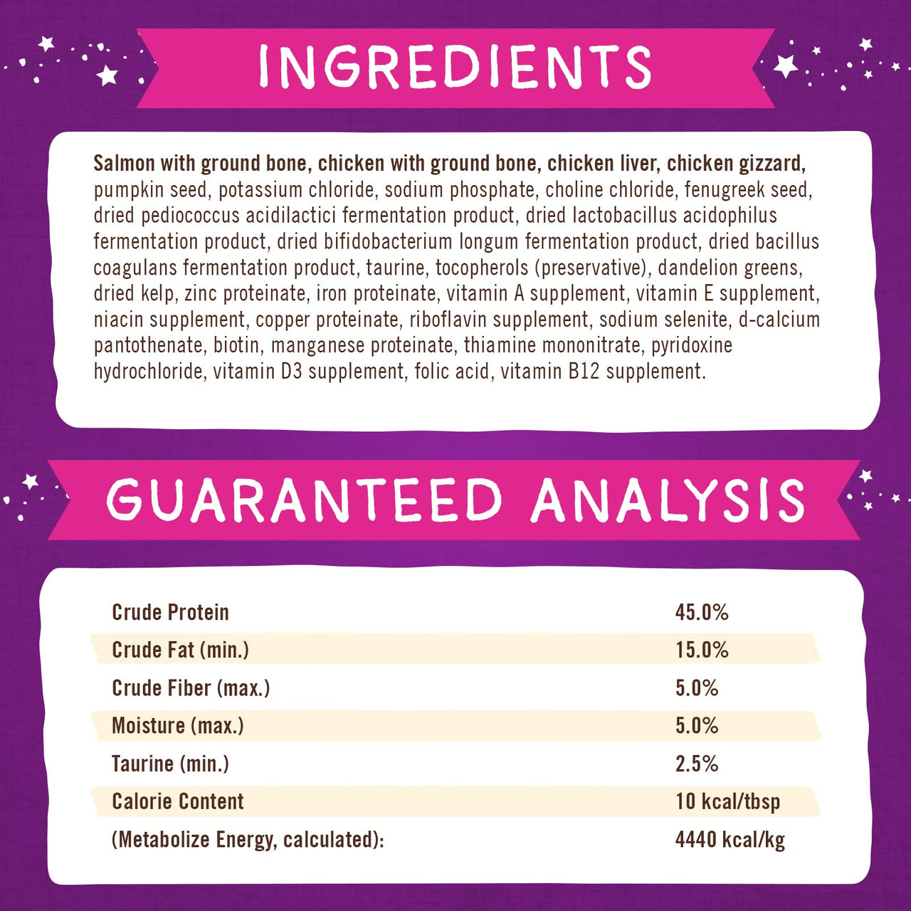 Stella & Chewy's  Freeze-Dried Raw Marie’s Magical Dinner Dust – Grain Free, Protein Rich Cat & Kitten Food Topper – Wild-Caught Salmon & Cage-Free Chicken Recipe – 7 oz Bag Salmon & Chicken 7 Ounce (Pack of 1)
