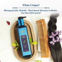 Blue Nectar Anti Hair Fall Shampoo with Amla, Honey and Mulethi, Paraben and Sulfate Free Shampoo for Women and Men | Plant Based Hair Shampoo for Thick Hair (10 Herbs, 200 ml)