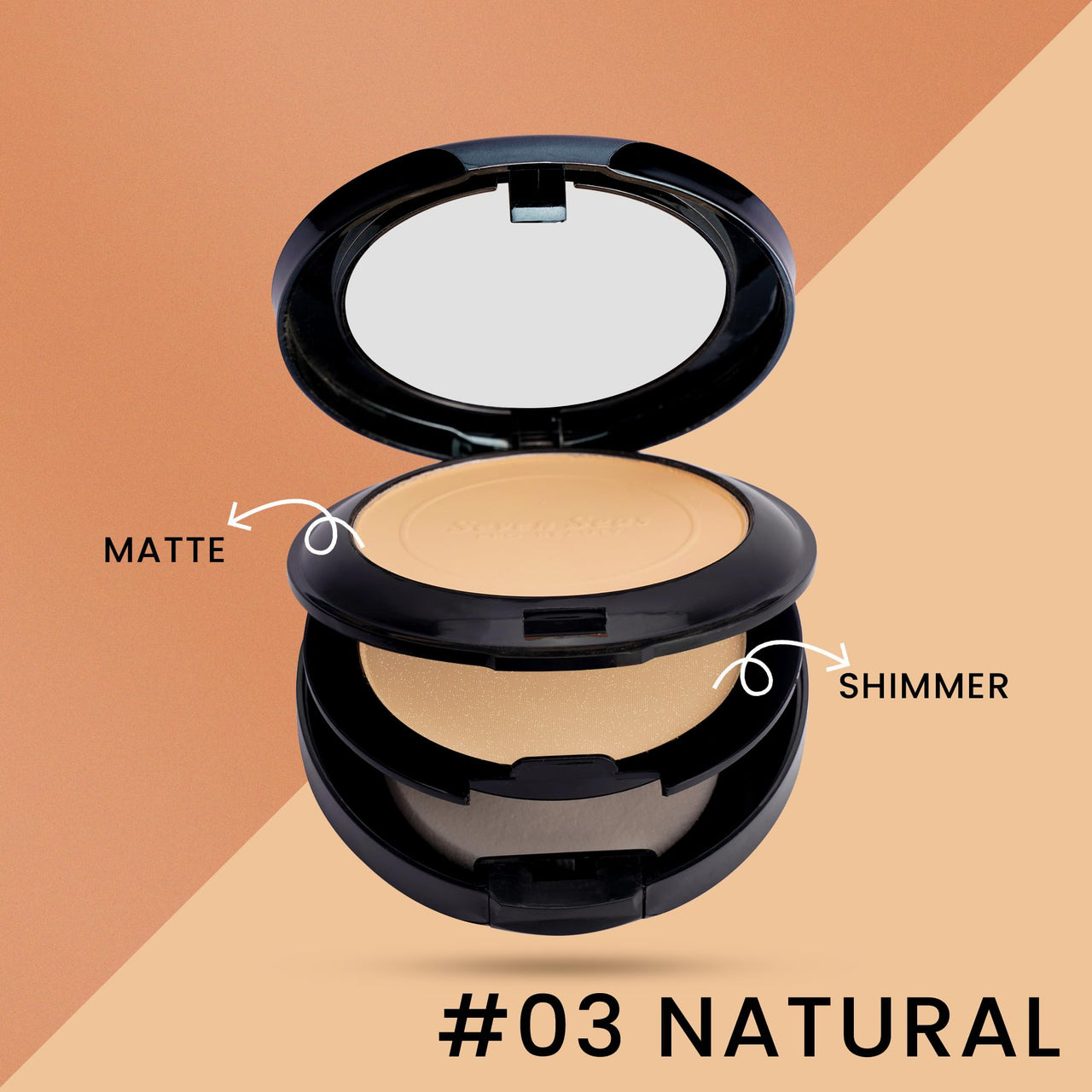 Seven Seas Make-Over Oil Control Compact Powder for Women (03 Natural, 43.4G)