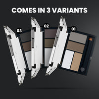 Seven Seas The Way Eye Want Eyebrow Palette | Travel Friendly | Easily Blendable | With Dual Ended Eyebrow Brush and Sponge (Shade-02, 11.5g)