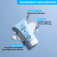 SOKU Daily Hydration & Sun Protection Combo | SPF 50 Sunscreen & Oil-Free Moisturizer | UVA/UVB & Blue Light Protection | With Hyaluronic Acid, Niacinamide & Guava Extract | For All Skin Types