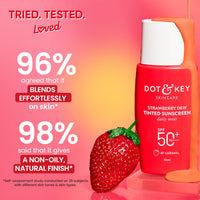 Dot & Key Strawberry Dew Tinted Sunscreen SPF 50+ Pa++++ - 07 Caramel | Protection Against UA/UB | Broad Spectrum, Water & Sweat resistant | For All Skin Types | 50ml