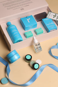 Rivona Naturals Blue and Dew Gift Set | Skincare Gift set of 6 | Created Especially for Birthdays, Anniversaries & All Special Occasions | For Men & Women
