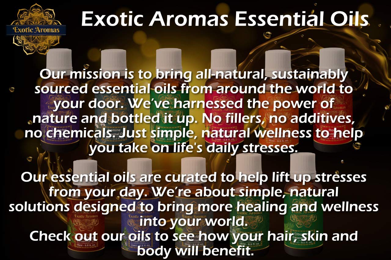 Exotic Aromas Lavender Essential Oil & Sandalwood Essential Oil, Pack of 2