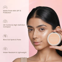 Swiss Beauty Prime & Fine Matte Pressed Powder For All Skin Types, Face Makeup, Shade- Natural Beige, 8g