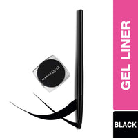 Maybelline New York Lasting Drama Gel Eyeliner,Blackest Black, 2.5g & Maybelline New York's Define & Blend Brow Pencil Natural Brown, 0.16g