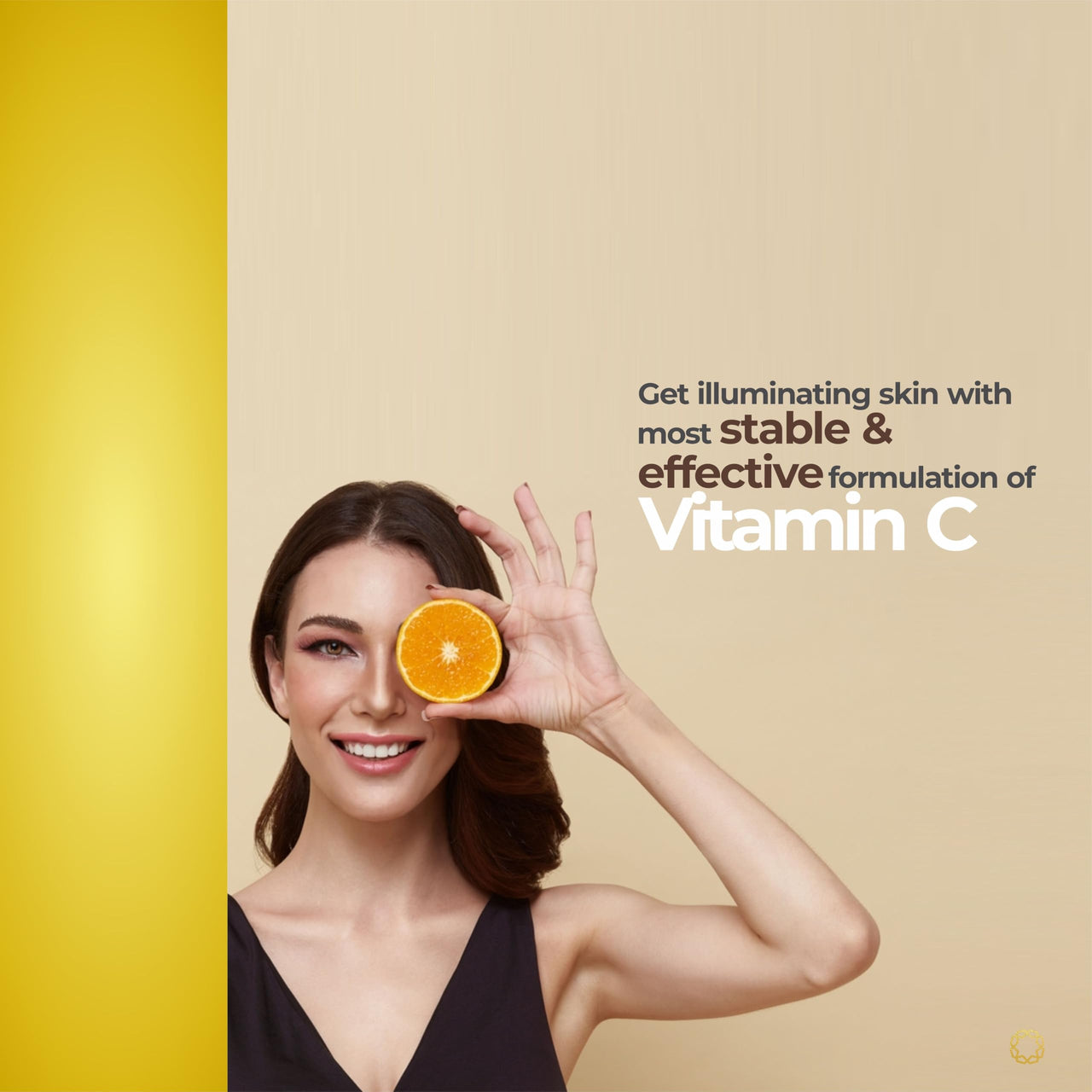 Brinton d'experts Vitamin C Serum with Green Tea, Ferulic Acid, Hyaluronic Acid | Correction of Age Spots, Dark Spots & Acne Spots | Reduces Fine Lines & Wrinkles | For All Skin Types 30ml