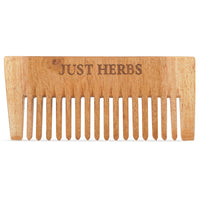 Just Herbs Retractable 2 In 1 Herbal Pencil Eyeliner+Kajal With Almond Oil&Vitamin E,11 Hour Stay, Singlestroke,Smudgeproof&Fadeproof - Black 0.3G& Handmade Wooden Hair Comb Combo,Matte Finish