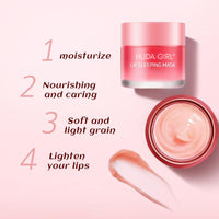 Huda Girl Lip Sleeping Mask | Lip Mask Overnight for Soft, Smooth & Plump Lips | Naturally Glowing Lips | Sleep Mask for Women for Girls | Lip Mask for Dark Lips & Lasting Hydration