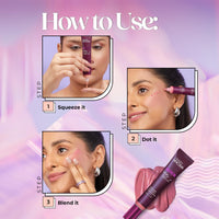 Hilary Rhoda Quick Cream Blush | Highly Pigmented & Dewy Finish | Long-Lasting | Buildable Coverage | Weightless & Easy to Apply | Cream Blush | 20ml (Peach Blossom - Shade 01)