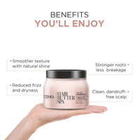 Oshea Herbals Hair Butter Spa Cream for Men & Women | Deep Moisturizing with Silky Smooth Texture, Repairs Dull & Damaged Hair | Enriched with Cherry, Basil & Neem Extract 500 g