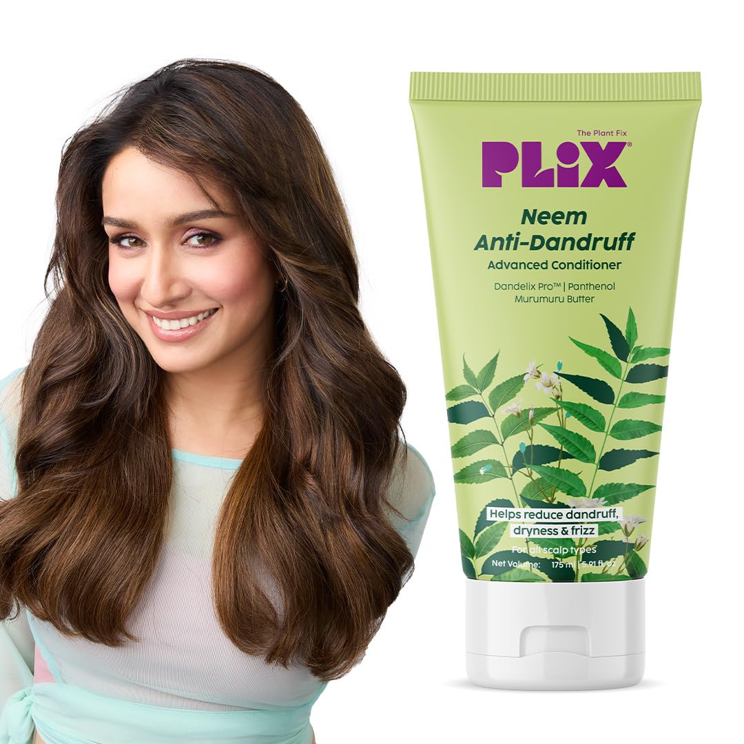 PLIX - THE PLANT FIX | Neem Anti-Dandruff Advanced Conditioner | With Dandelix Pro & Murumuru Butter | Paraben & Sulphate Free | Unisex (175ml)