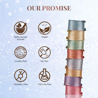 Just herbs 8 in 1 Herbal Metallic-shimmer finish, Long Lasting & Ultra Smooth Eye Shadow Lidsticks with Kumkumadi - 12gm (Infinity & Beyond)