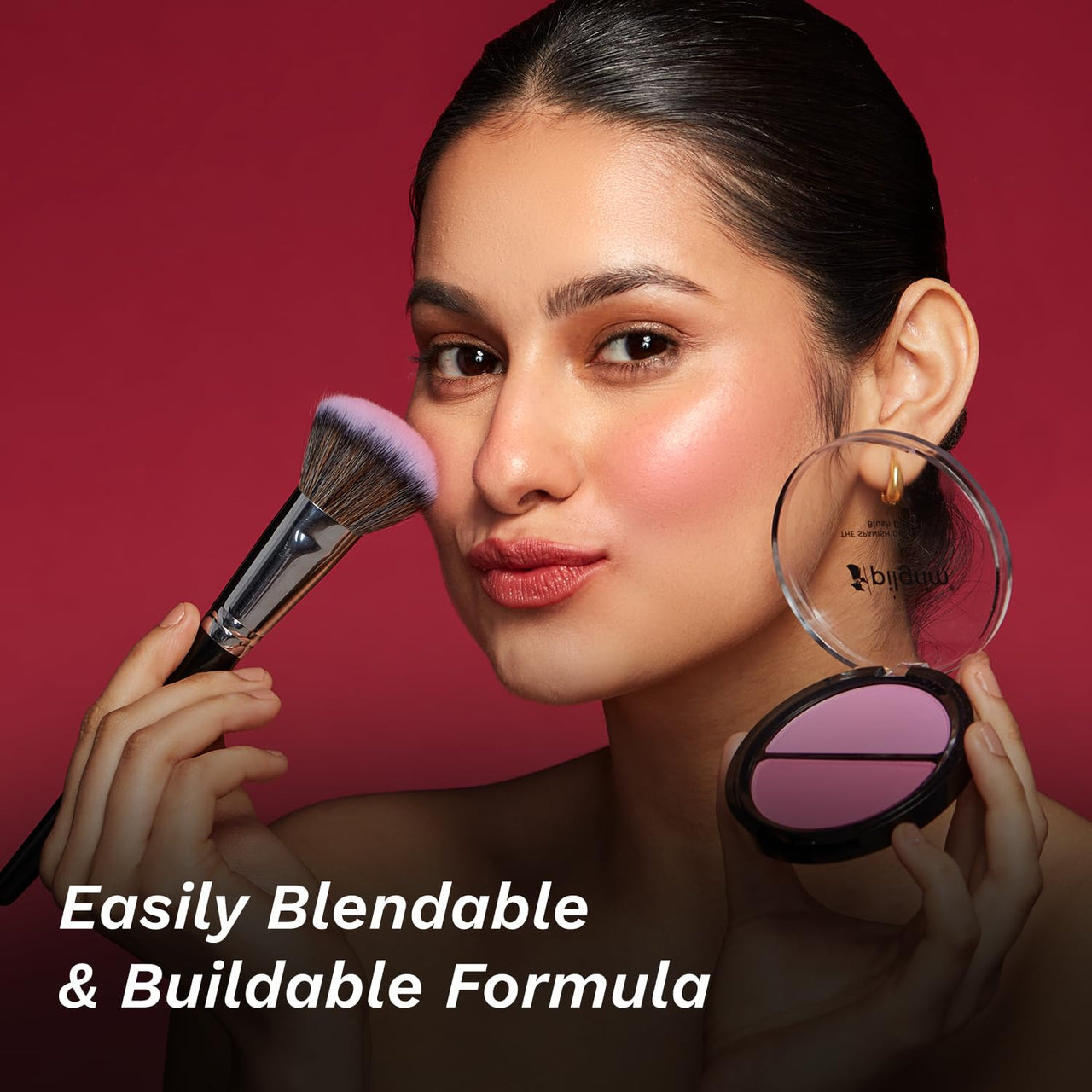 Pilgrim 2-IN-1 Blush Duo 9g | Highly Pigmented, Long-lasting, Buildable & Blendable | Goodness of Rosehip Oil & Hydrating Squalane | All Skin Types | Shade Berry Beat-03