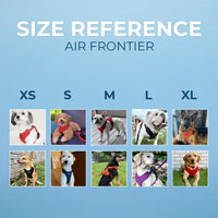 Air Frontier Mesh Dog Harness with Steel Leash D-Ring, Reflective Stitching, and Lightweight Breathable No-Pull Design, Adjustable Neck and Chest Straps for Small to Large Breeds - AMB, XS