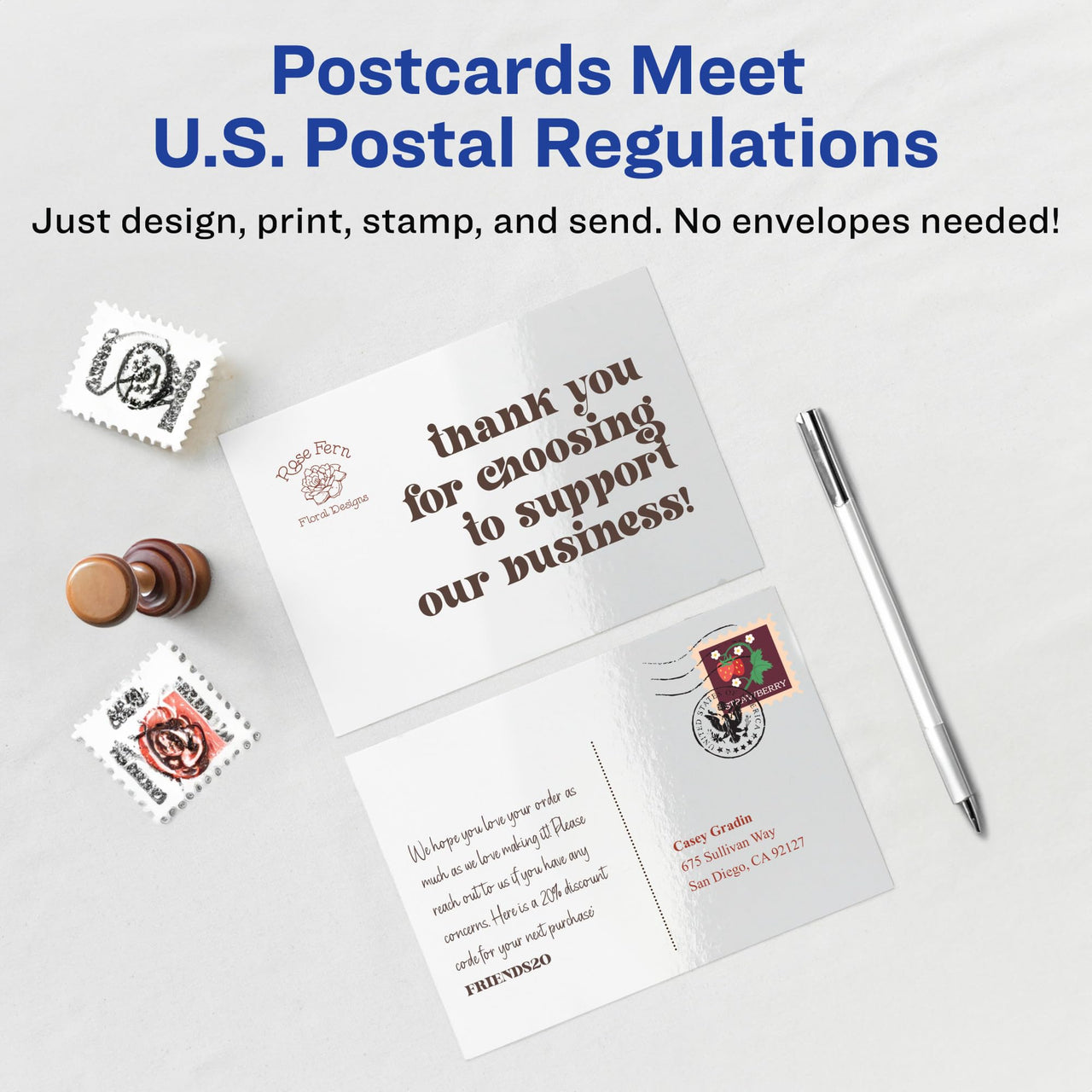 Avery Printable Postcards, 4.25" x 5.5", Glossy White, 100 Blank Postcards for Inkjet Printers (08383)