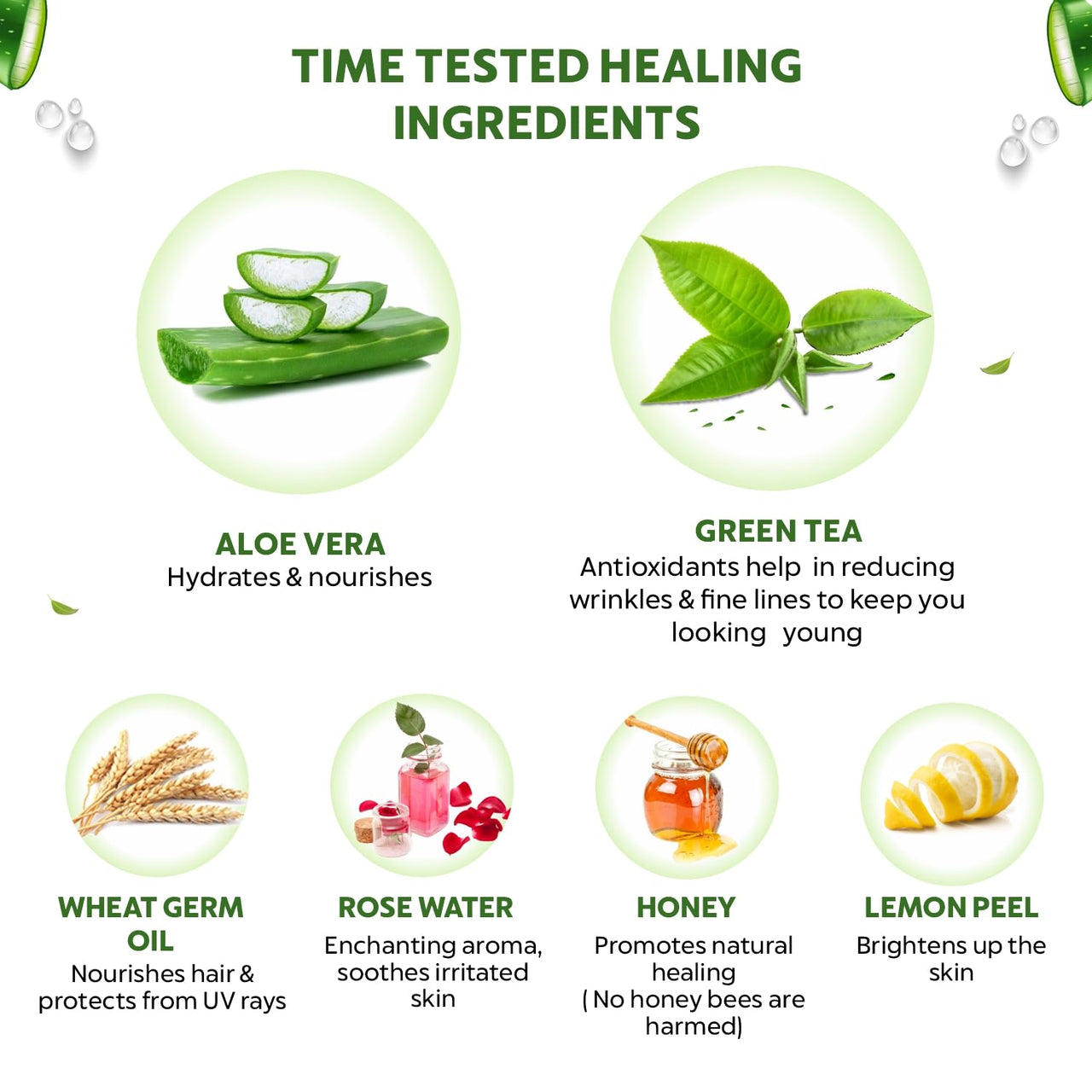Indus Valley Bio Organic Pure Multipurpose Aloe Vera Gel 175 ml with Green Tea Extract and Depigmentation Gel - 50 ml Natural Cow's Milk Yogurt with Rose Water skin Toner -250 ml Organic Gulab jal