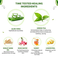 Indus Valley Bio Organic Pure Multipurpose Aloe Vera Gel 175 ml with Green Tea Extract and Depigmentation Gel - 50 ml Natural Cow's Milk Yogurt with Rose Water skin Toner -250 ml Organic Gulab jal
