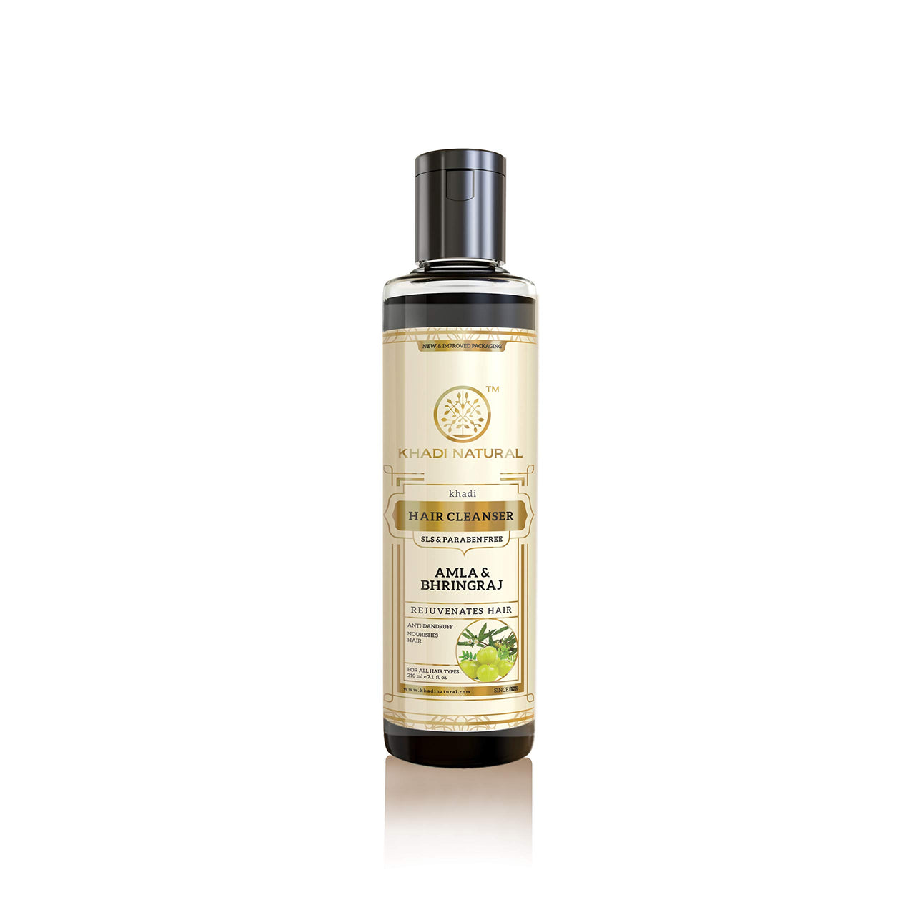 KHADI NATURAL Ayurvedic Amla and Bhringraj Hair Cleanser(Shampoo), SLS and Paraben Free, 210ml & KHADI NATURAL Protein Hair Cream, 100g