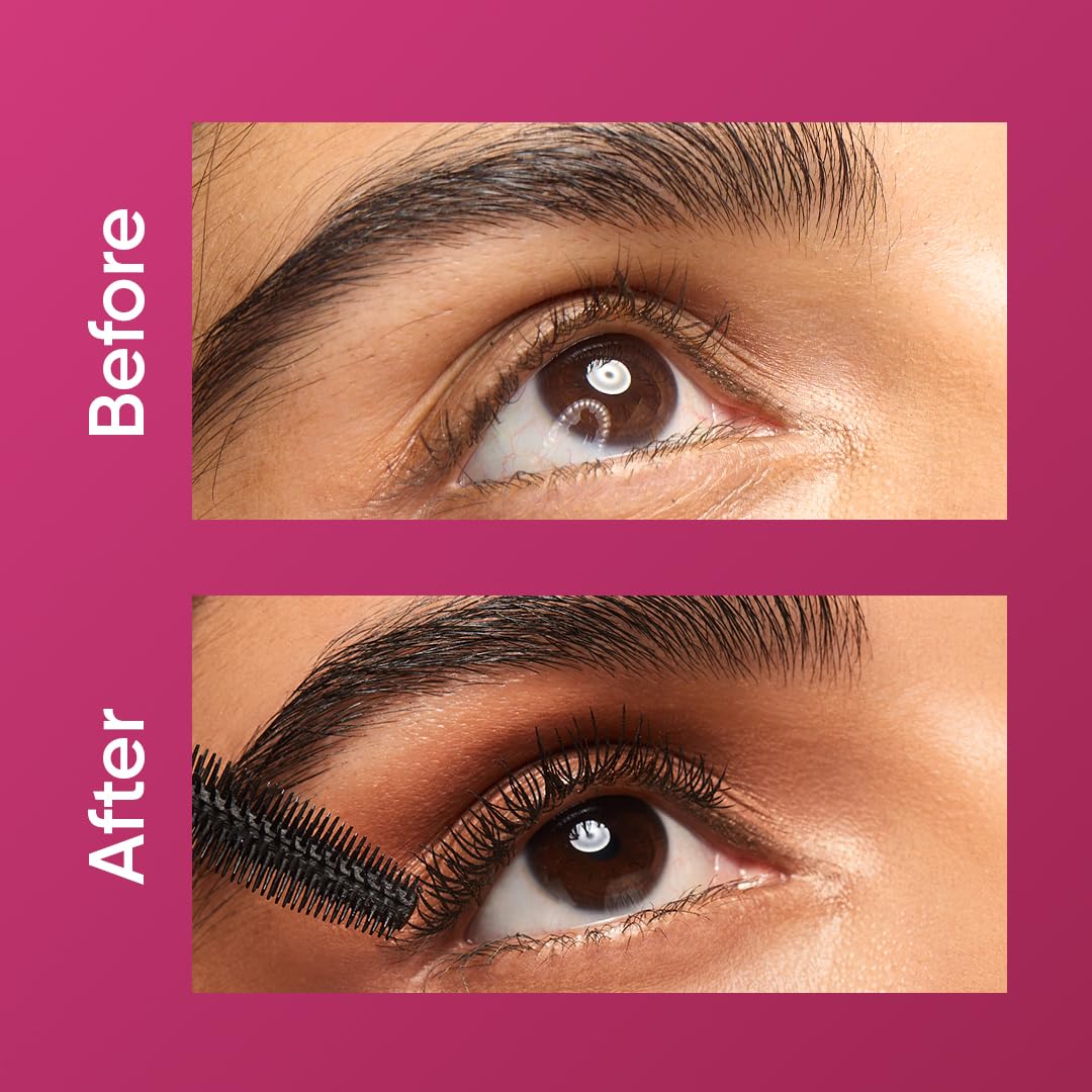 Flénc Fringe Mascara Waterproof Volumizing for Women | 24-Hour Longlasting & Smudge-Proof | Volumizing, Curling & Elongating Mascara | Jet Black Eye Makeup | 15 ml