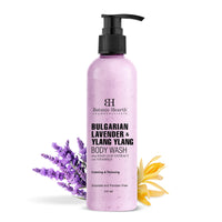 Botanic Hearth Bulgarian Lavender Body Wash with Ylang Ylang, Vitamin E & Sage Leaf | Calming Body Wash Shower Gel for Women and Men | Sulphate & Paraben Free | 245ml