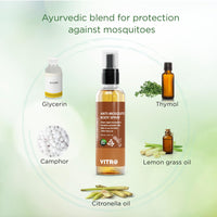Vitro Mosquito Repellent Spray - Mosquito Repellents for Kids, Safe and Gentle on Skin, Pleasent Smell | Pack of 2-100 ml Body Spray bottles