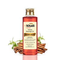Khadi Omorose Sandalwood Massage Oil With Almond, Jojoba, Wheatgerm Olive, Sesame, Vitamin E Oil, 210 Ml