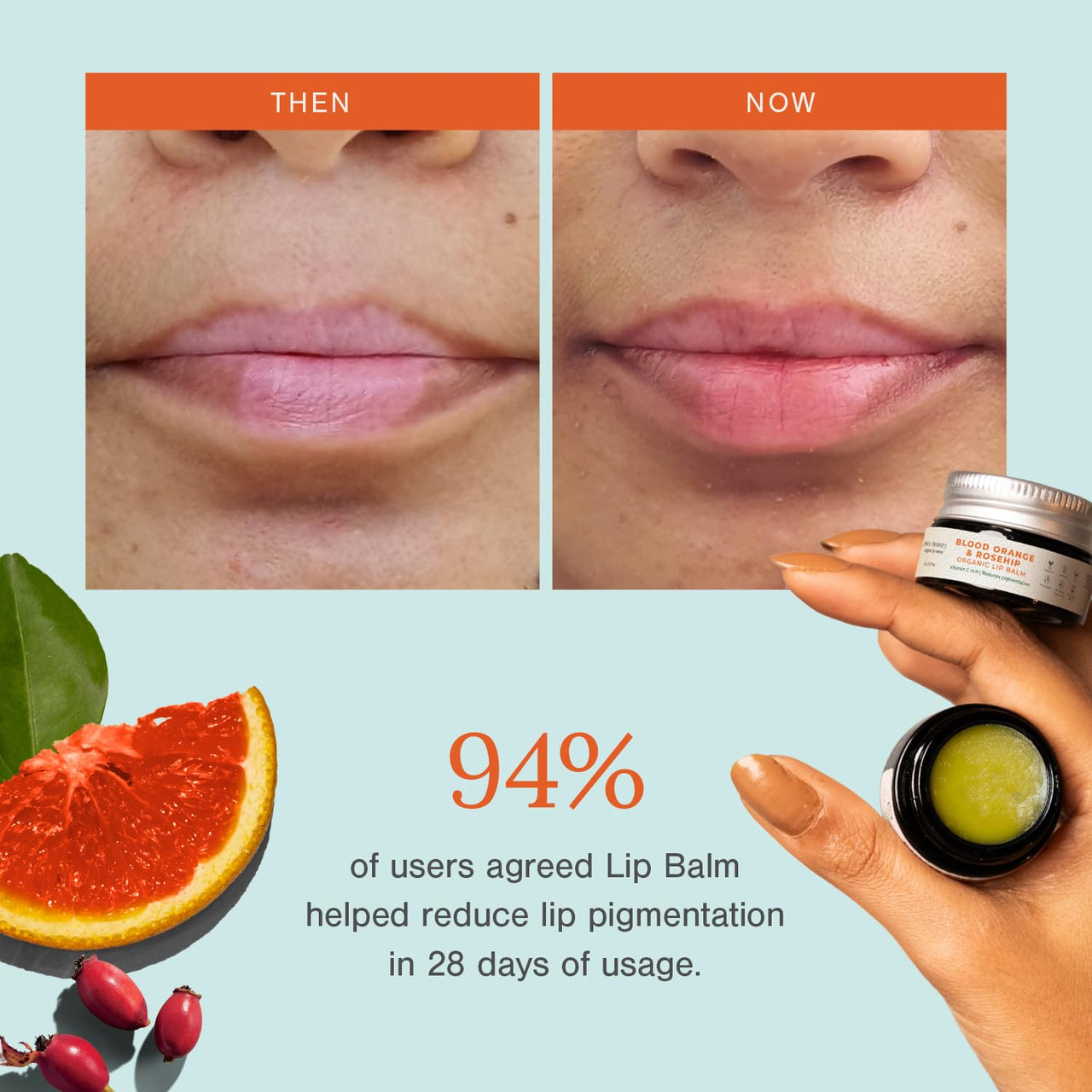 Juicy Chemistry Iconic Lip Duo Kit - Blood Orange & Rosehip Lip Balm, 5 g & Blood Orange & Rosehip Lip Scrub, 10 g | Enriched with Natural Ceramides to Exfoliate, Hydrate & Moisturise Lips