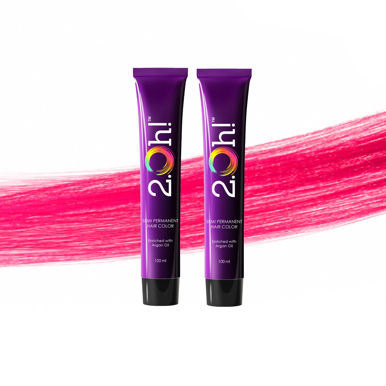 2.Oh! Italian- Sangria Pink Hair Color For Women & Men | Ammonia-Free DIY Semi Permanent Hair Color | Enriched with Argan Oil | Lasts upto 12-15 Washes | Pack of 2