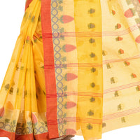 Brajawasi Women's  Pure Cotton Bengal Tant Handloom Saree Without Blouse Piece (ND-1)