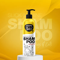 Wagging Tails Slick & Shine 5-In-1 Pet Shampoo-200 Milliliter Deodorize & Moisturise The Skin|Remove Dirt Help To Repair Damaged Hair Anti-Itching & Anti-Dandruff Deep Cleanser All Breed Dog & Cat