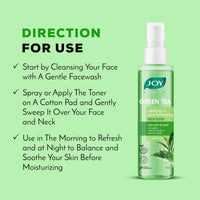 Joy Clarifying & Pore Minimizing Green Tea Face Toner (150ml) | Alcohol Free Toner with Aloe Vera, Vitamin E & Hyaluronic Acid for Hydrating & Refreshing Skin | For All Skin Types