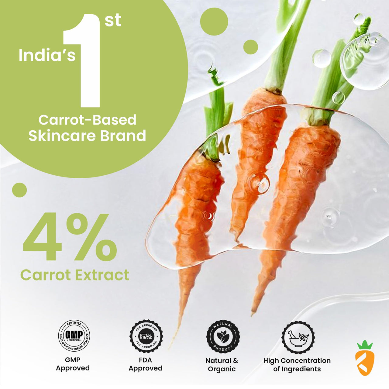 Karrot Natural Skincare Vitamin C Toner for Glowing Skin, Rejuvenating Spray Mist, Evens Tone and Tightens Pores, Blend of Kakadu Plum and Carrot Seed Oil, For Women and Men, All Skin Types, 120ml