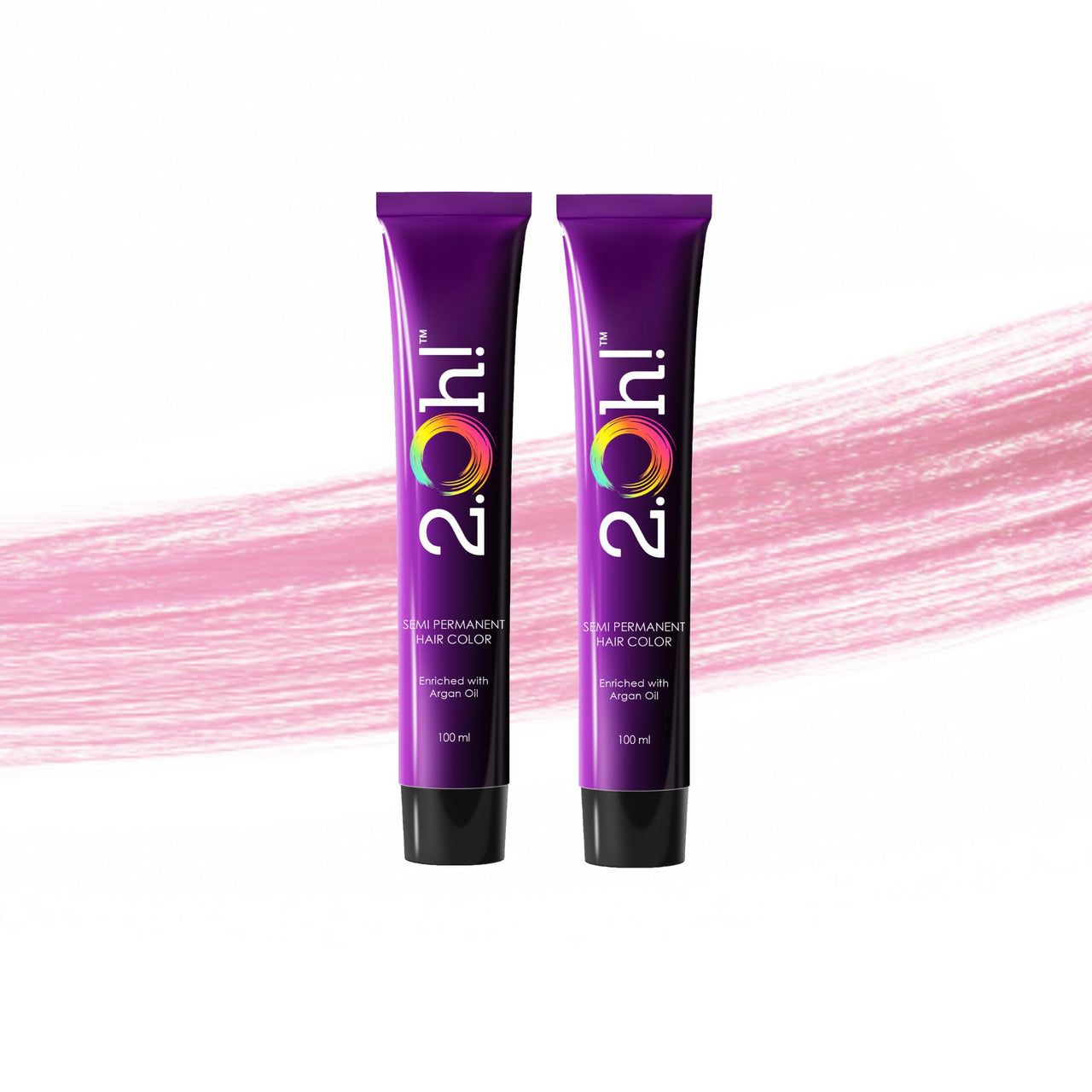 2.Oh! Italian- Pastel Pink Hair Color For Women & Men | Ammonia-Free DIY Semi Permanent Hair Color | Enriched with Argan Oil | Lasts upto 6-8 Washes | Pack of 2