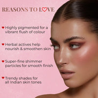 Just herbs Halo Glow Drop Blush Mango Butter + Rice Starch, Weightless Creamy Liquid Blush 10 ml (What A Melon)