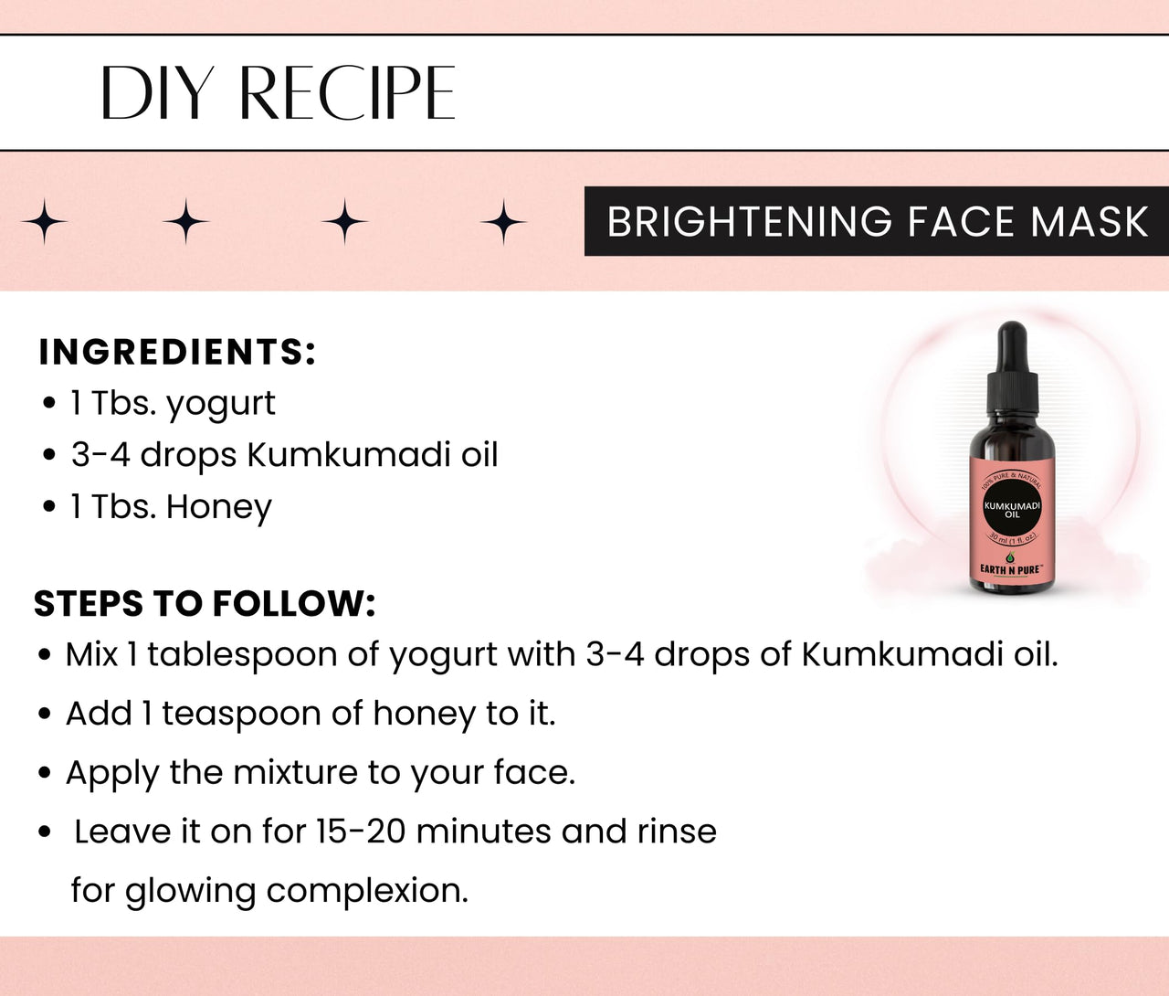 Earth N Pure Kumkumadi Tailam Face Oil Enriched with Saffron and 24 Powerful Herbs, Natural & Therapeutic Grade 100 ml