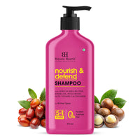 Botanic Hearth Nourish & Defend Shampoo with Hyaluronic Acid & Jojoba Oil | Deeply Moisturizing & Damage Protection | Strengthens & Softens Hair | Sulfate & Paraben Free, 473ml