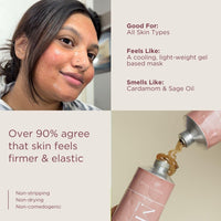Mul Secrets Wellness Rejuvenate Skin Tightening Face Mask & Scrub 50 ml - Gel Mask with Peptides & Rosehip, For all Skin Types, Reduces Fine Lines & Wrinkles, Instant Glowing Plump Skin, (15+ Uses)