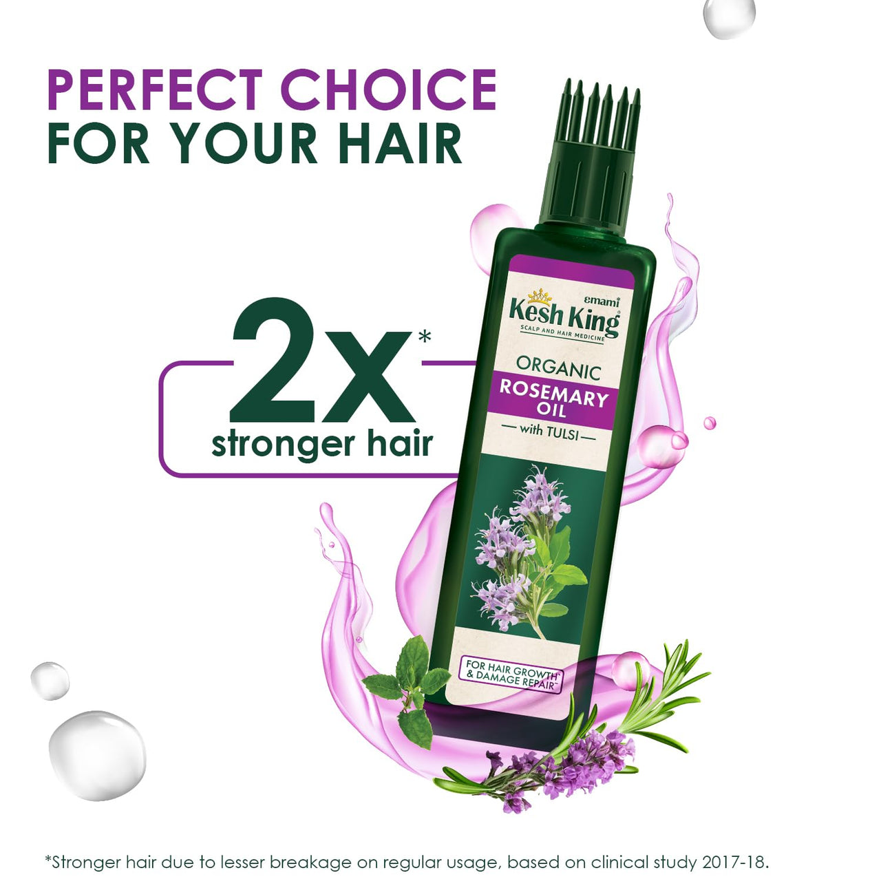 Kesh King Rosemary Oil With Tulsi | For Hair Growth & Damage Repair |Boosts Hair Growth - 200ml