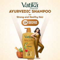 Dabur Vatika Ayurvedic Shampoo - 1L | Damage Therapy | With Power of 10 ingredients for solving 10 hair problems| No Parabens | For all hair types