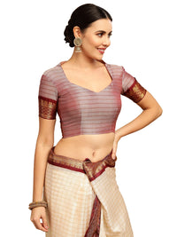 Satrani Women's Poly Silk Woven Saree With Unstitched Blouse Piece