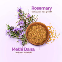 Mamaearth Rosemary Anti-Hair Fall Shampoo with Rosemary & Methi Dana for Reducing hair Loss & Breakage - 1 Litre | Up to 94% Stronger Hair | Up to 93% Less Fall | Sulphate Free Shampoo | For Men and Women