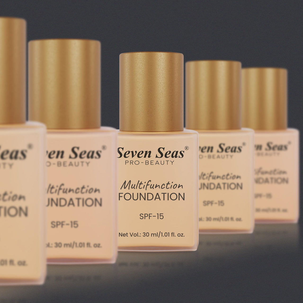 Seven Seas Multifunction Foundation, SPF-15, Oil Free, Buildable Coverage, Long Lasting, (Skin, 30ml)